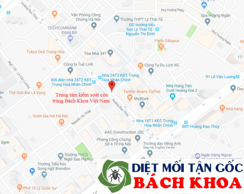 bản đồ công ty diệt mối bách khoa việt nam